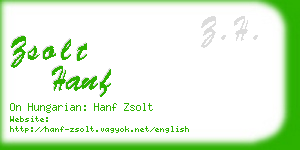 zsolt hanf business card